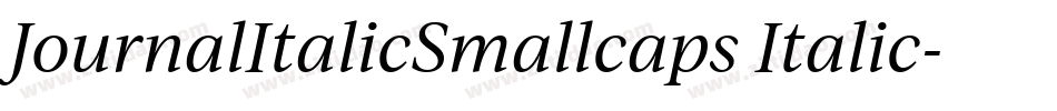 JournalItalicSmallcaps Italic字体转换